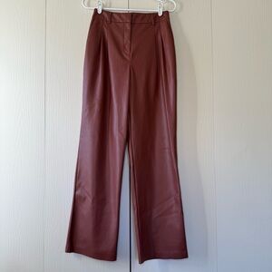 House of Harlow 1960 Revolve Faux Leather Brown Pants Size 4